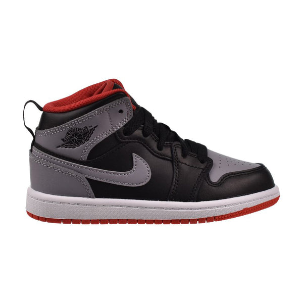 Jordan 1 Mid (PS) Little Kids' Shoes Black-Cement Grey-Fire Red