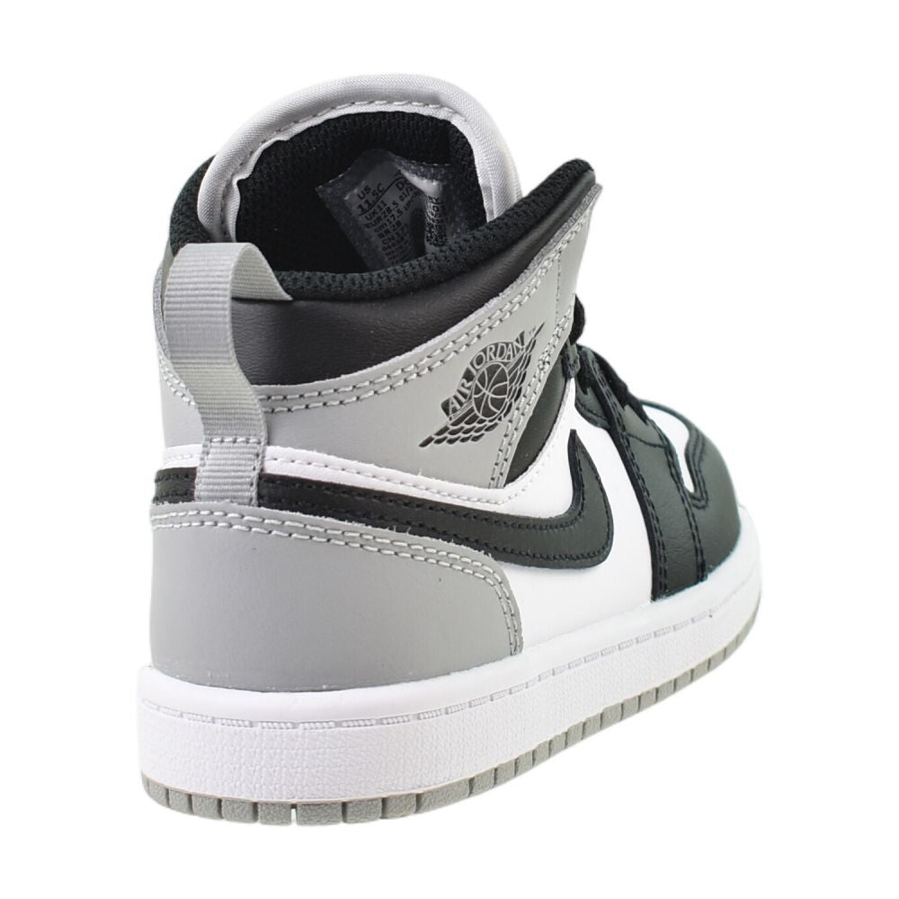 Jordan 1 Mid (PS) Little Kids' Shoes White/Light Smoke Grey dq8424-101