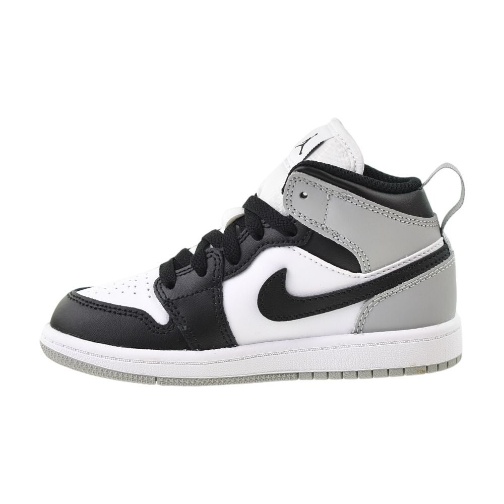 Jordan 1 Mid (PS) Little Kids' Shoes White/Light Smoke Grey dq8424-101