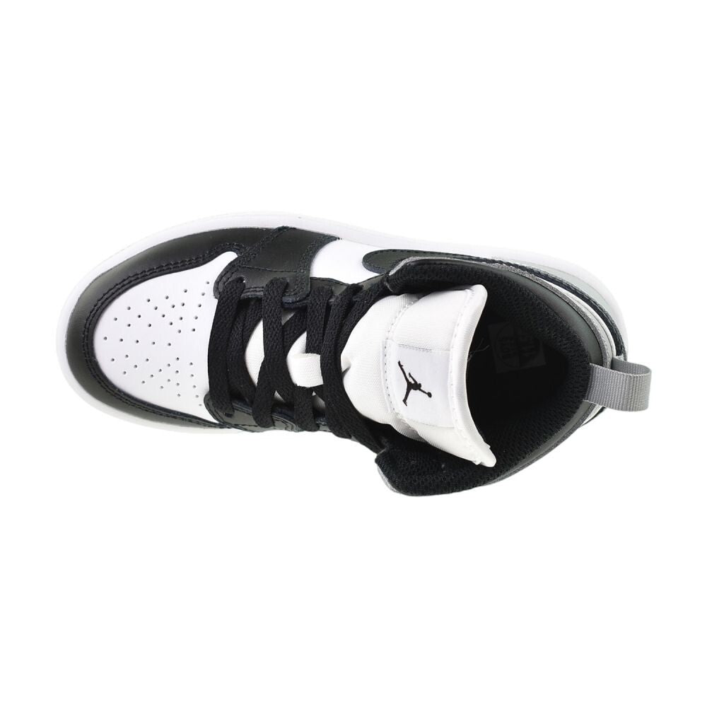 Jordan 1 Mid (PS) Little Kids' Shoes White/Light Smoke Grey dq8424-101