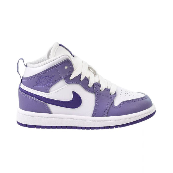 Jordan 1 Mid (PS) Little Kids' Shoes Dusty Amethyst/White