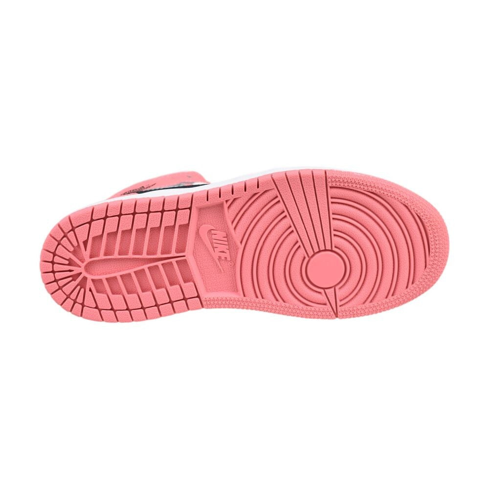 Jordan 1 Mid (PS) Little Kids' Shoes Pink Glaze/Black-White dq8424-602