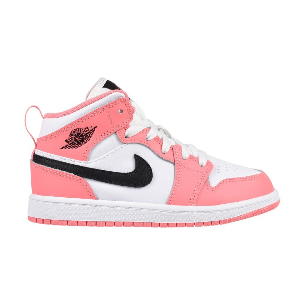 Jordan 1 Mid (PS) Little Kids' Shoes Pink Glaze/Black-White dq8424-602