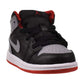 Jordan 1 Mid (TD) Toddler Shoes Black-Cement Grey-Fire Red