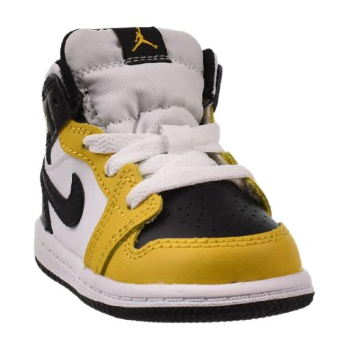 Jordan 1 Mid (TD) Toddlers' Shoes Yellow Ochre-Black-White