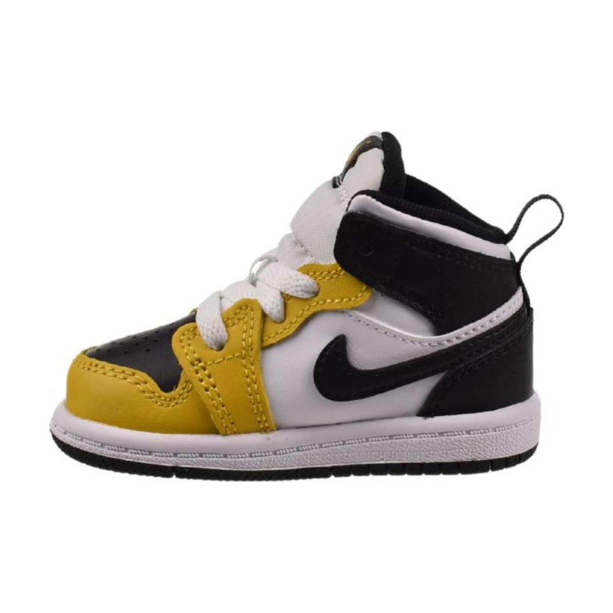 Jordan 1 Mid (TD) Toddlers' Shoes Yellow Ochre-Black-White