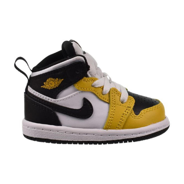 Jordan 1 Mid (TD) Toddlers' Shoes Yellow Ochre-Black-White