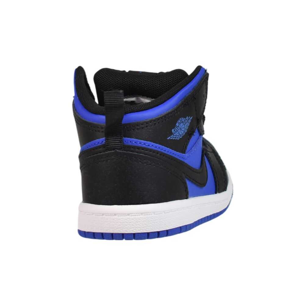 Jordan 1 Mid (TD) Toddlers' Shoes Black/Royal Blue/White dq8425-042