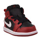 Air Jordan 1 Mid (TD) Toddler's Shoes Black/White-Gym Red dq8425-061