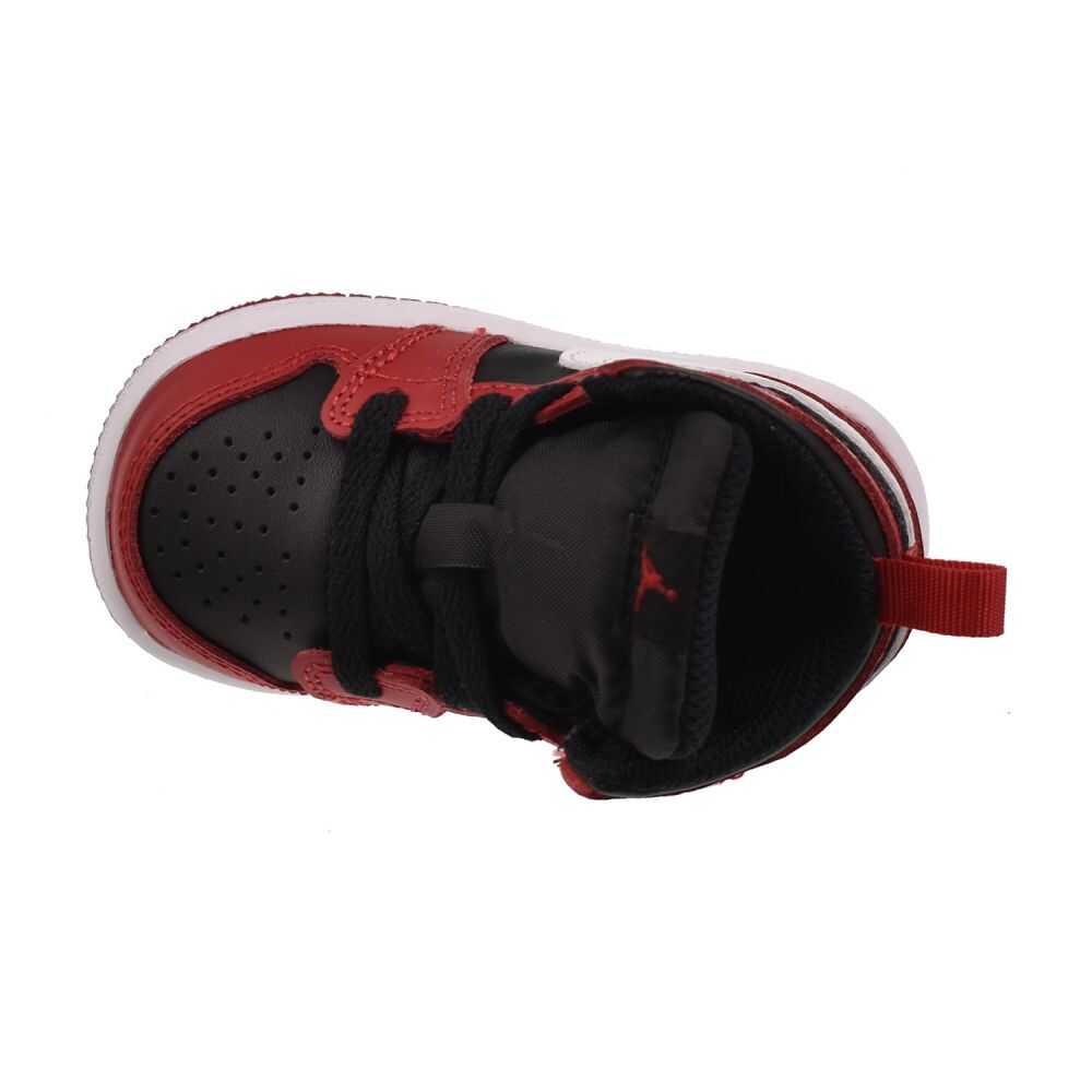 Air Jordan 1 Mid (TD) Toddler's Shoes Black/White-Gym Red dq8425-061