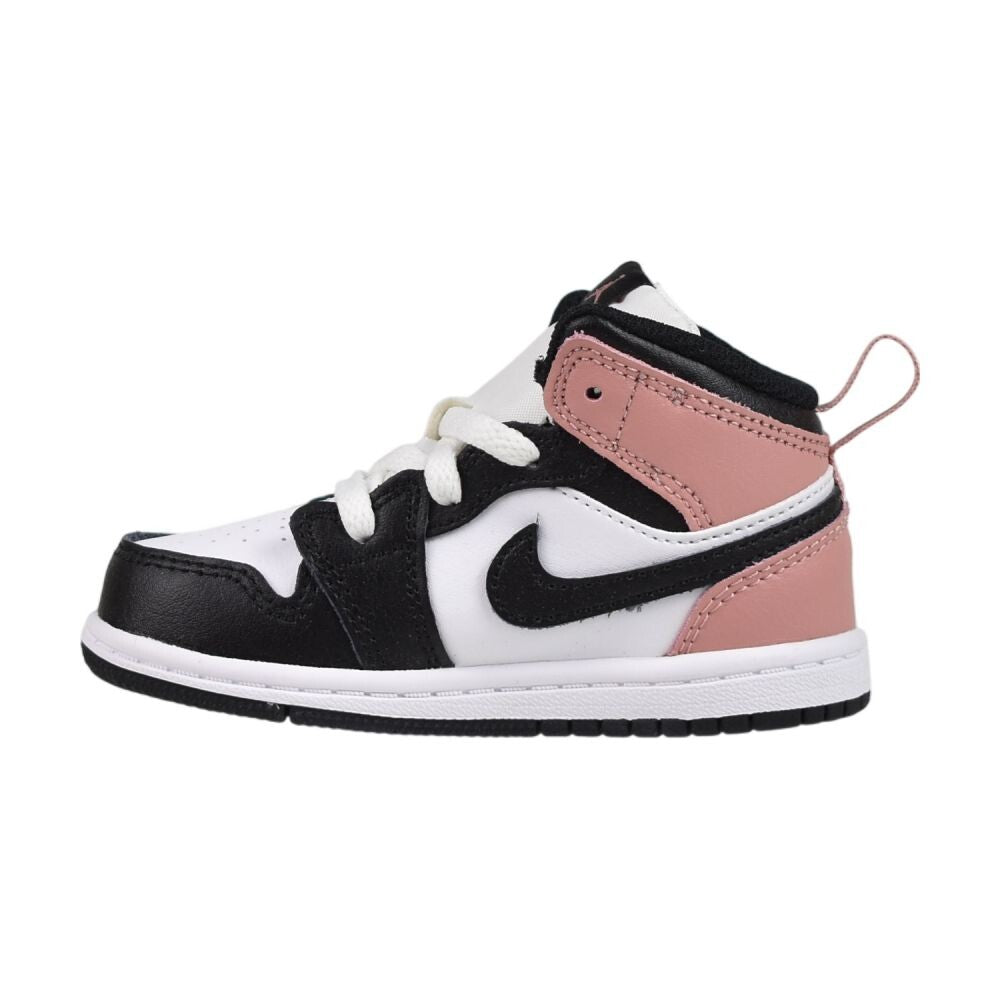 Jordan 1 Mid (TD) Toddlers' Shoes White/Black-Rust Pink dq8425-100