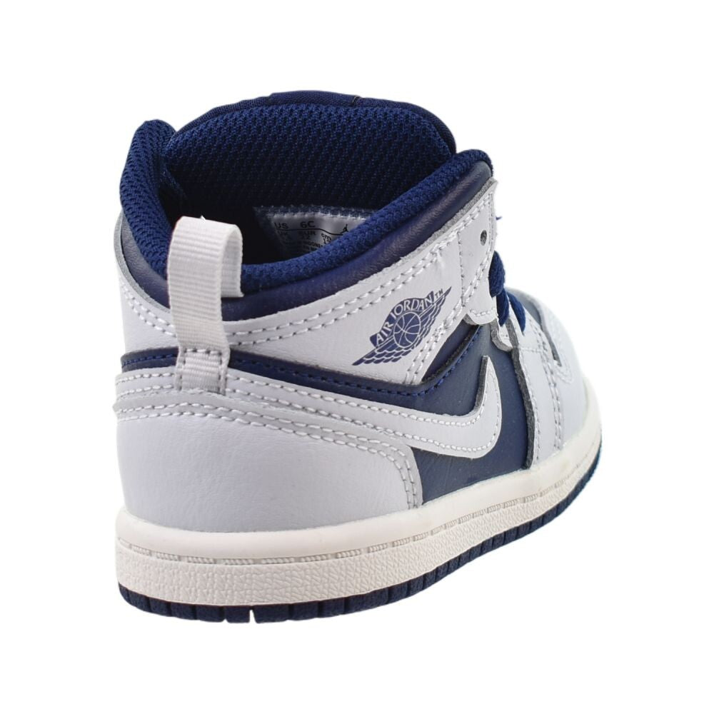 Jordan 1 Mid (TD) Toddlers' Shoes Blue Void/Pure Platinum dq8425-403