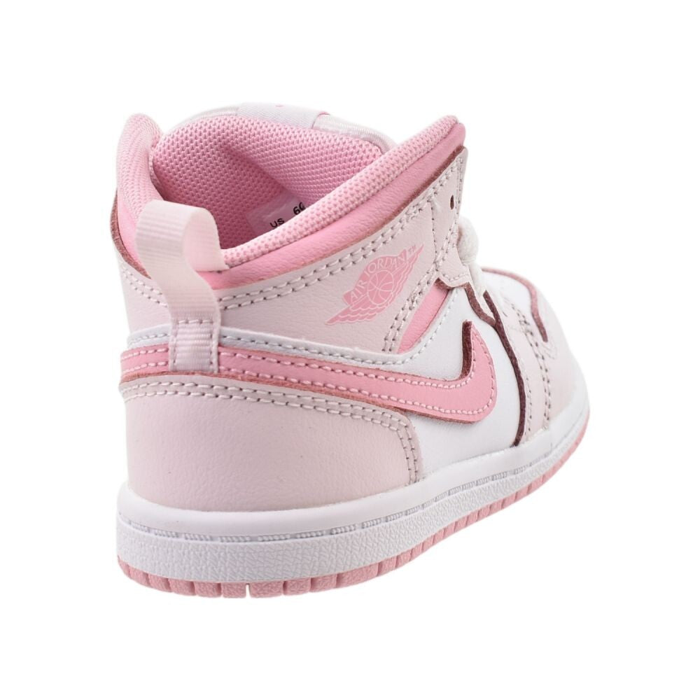 Jordan 1 Mid (TD) Toddlers Shoes Pearl Pink/Med Soft Pink-White dq8425-600