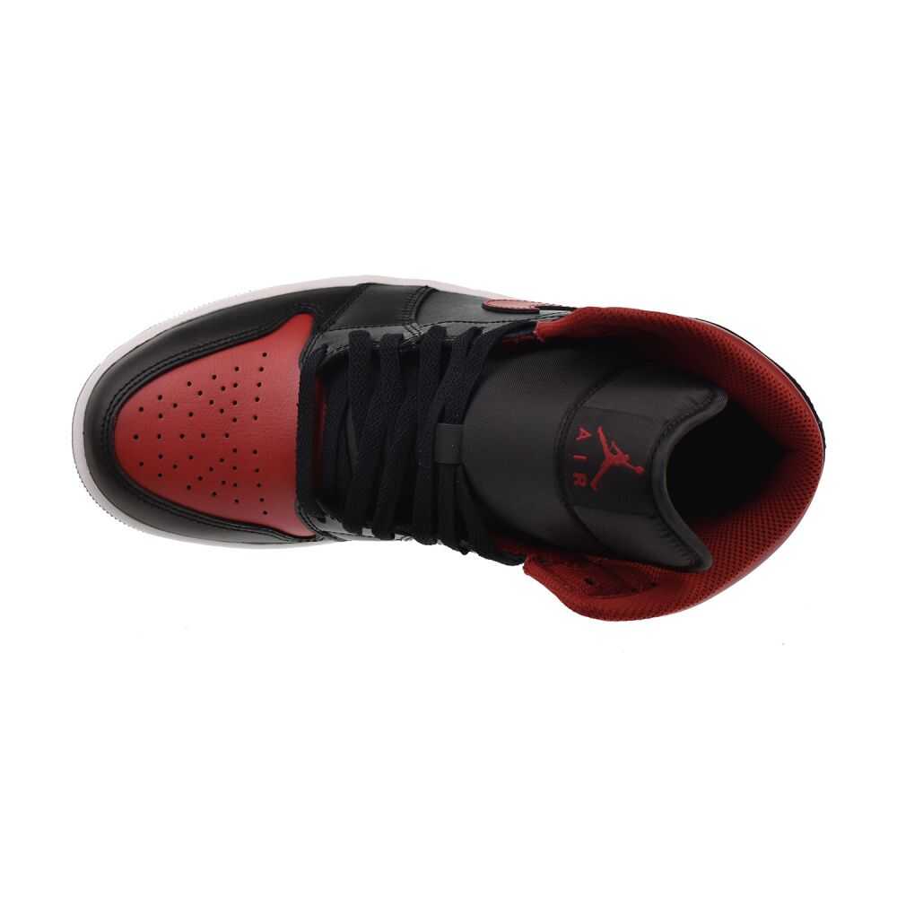 Air Jordan 1 Mid Men's Shoes Black/Varsity Red-Summit White dq8426-067