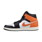 Jordan 1 Mid Men's Shoes Starfish/Black-White-Sail dq8426-801