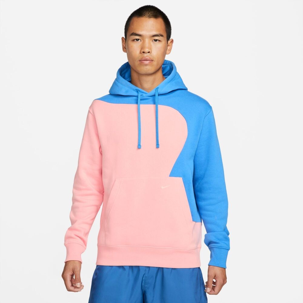 Nike Club Fleece Color Clash Men's Hoodie Blue-Pink dr9854-697