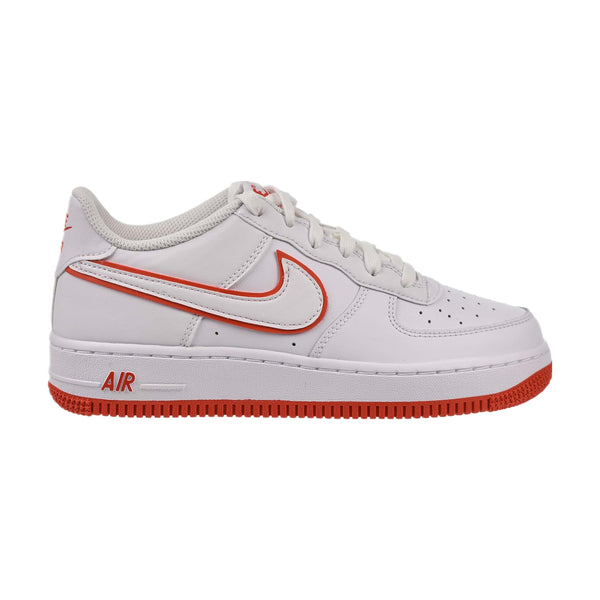 Nike Air Force 1 Low (GS) Big Kids' Shoes White Picante Red