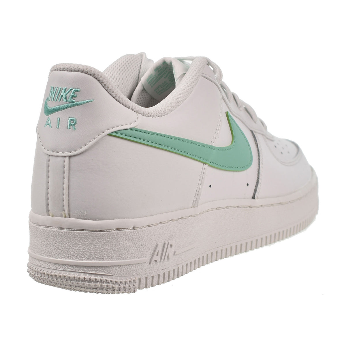 Nike Air Force 1 Low (GS) Big Kids' Shoes White-Emerald Rise
