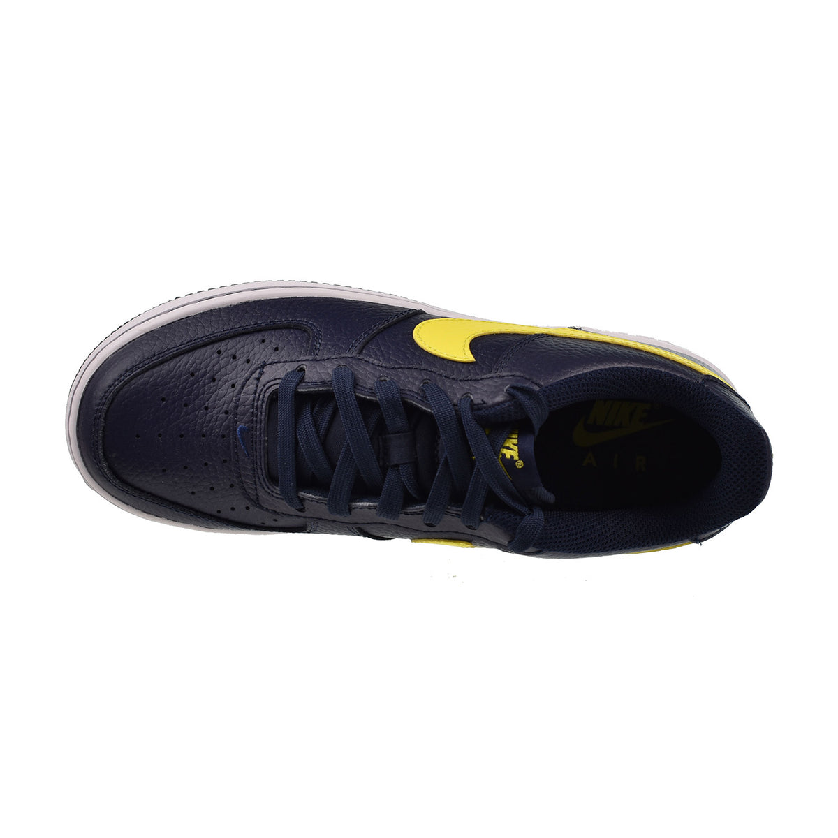 Nike Air Force 1 Low (GS) Big Kids' Shoes Obsidian-Opti Yellow-White