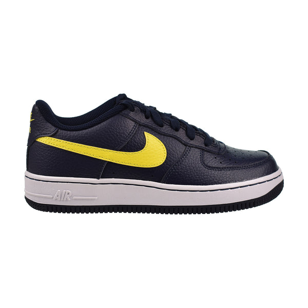 Nike Air Force 1 Low (GS) Big Kids' Shoes Obsidian-Opti Yellow-White