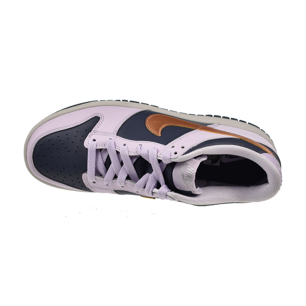 Nike Dunk Low SE (GS) Big Kids' Shoes Copper Swoosh-Navy Purple