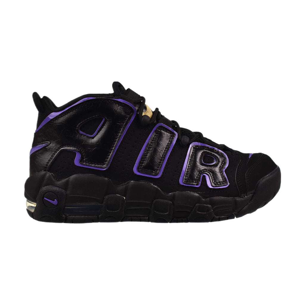 Nike Air More Uptempo (GS) Big Kids' Shoes Black-Action Grape-White