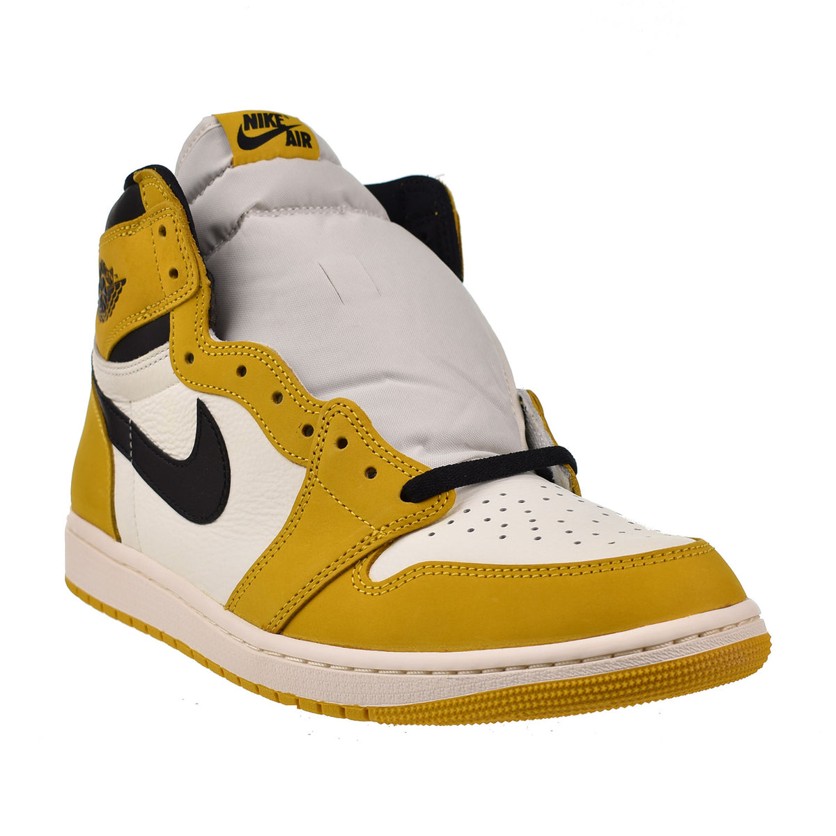 Air Jordan 1 High OG Men's Shoes Yellow Ochre-Black-Sail 