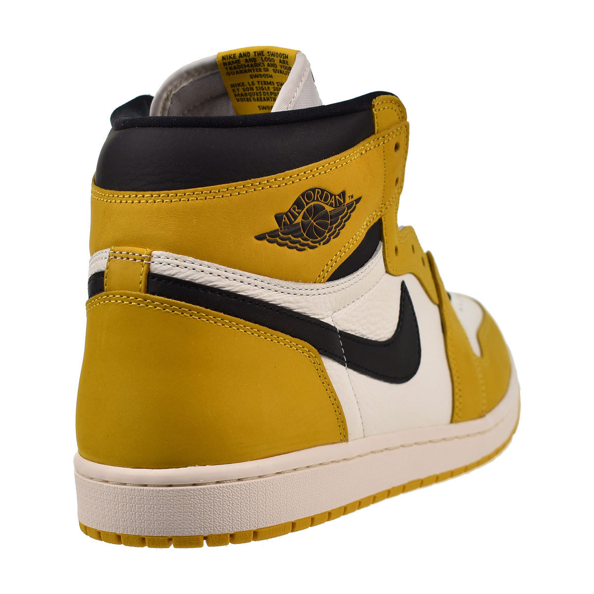 Air Jordan 1 High OG Men's Shoes Yellow Ochre-Black-Sail 
