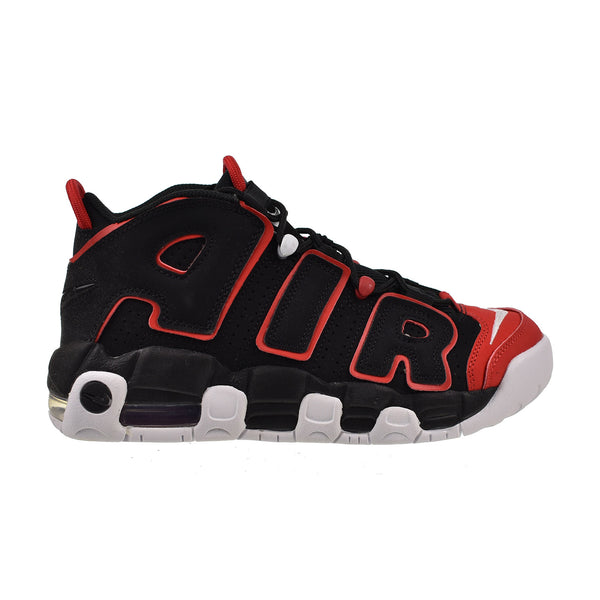 Nike Air More Uptempo 96 (GS) Big Kids' Shoes Black-Red Toe