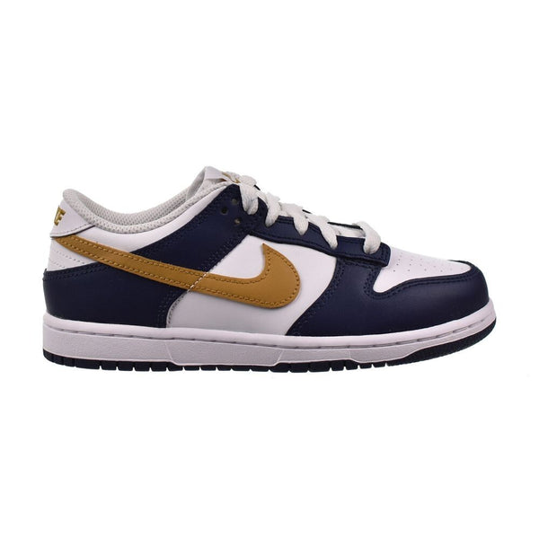 Nike Dunk Low (PS) Little Kids' Shoes White/Wheat-Midnight Navy fb9108-111