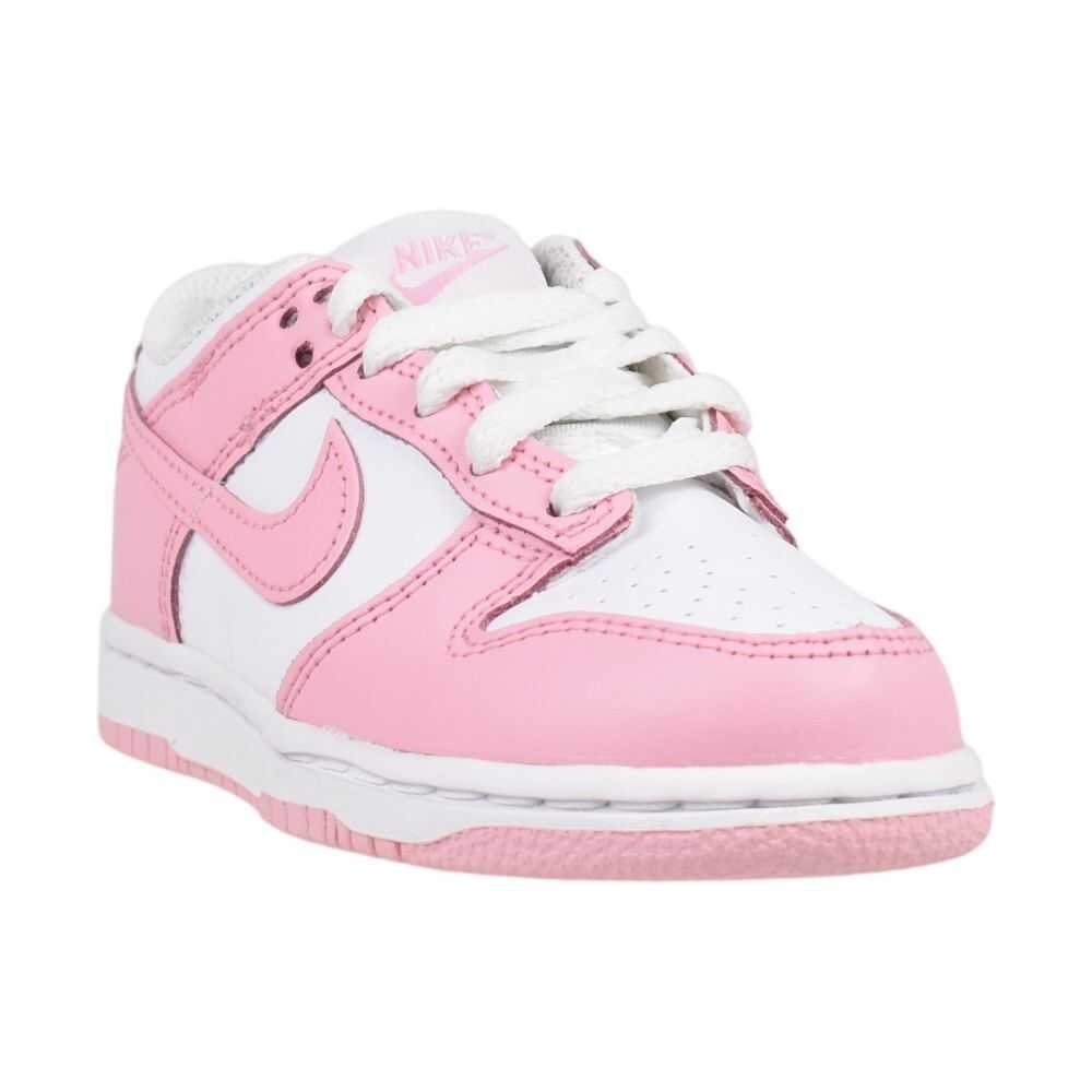 Nike Dunk Low (PS) Little Kids' Shoes White/Med Soft Pink-White fb9108-125