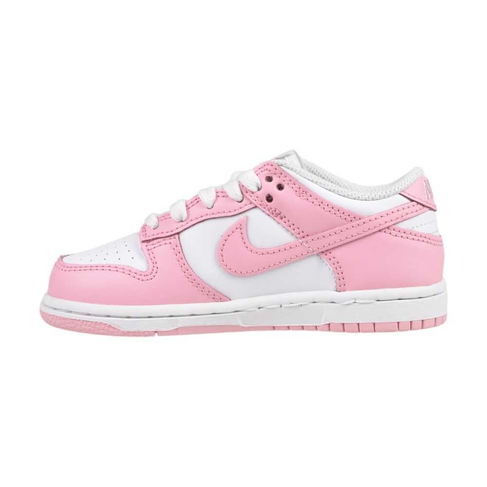 Nike Dunk Low (PS) Little Kids' Shoes White/Med Soft Pink-White fb9108-125