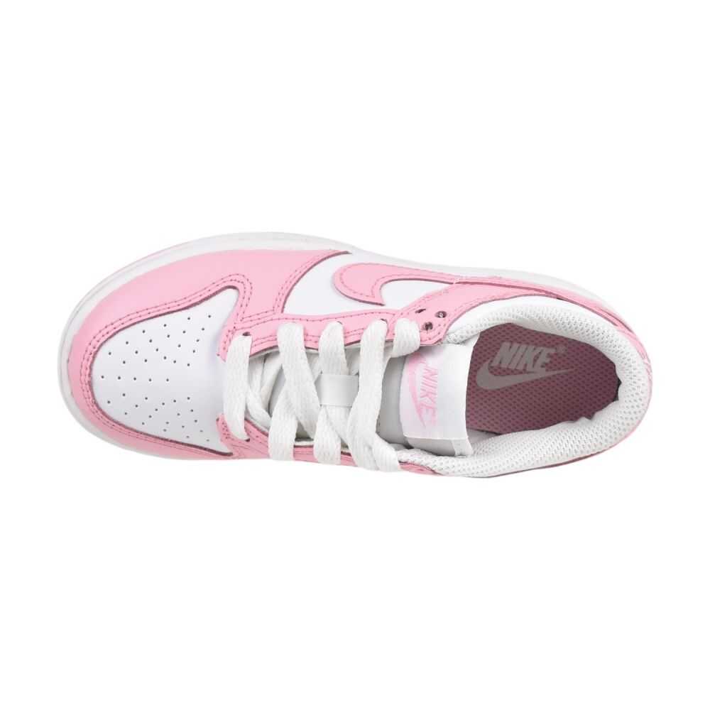 Nike Dunk Low (PS) Little Kids' Shoes White/Med Soft Pink-White fb9108-125