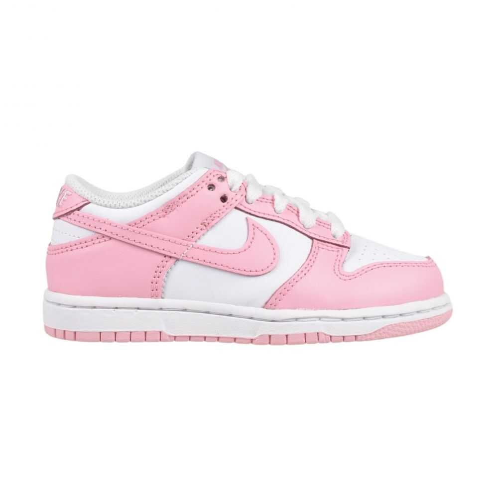 Nike Dunk Low (PS) Little Kids' Shoes White/Med Soft Pink-White fb9108-125