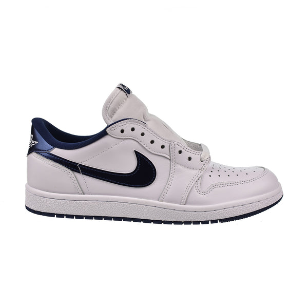 Air Jordan 1 Low 85 Men's Shoes White-Metallic Navy