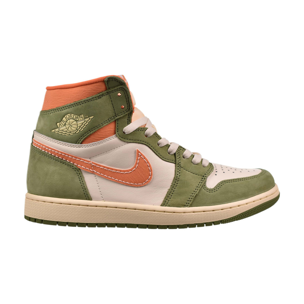 "Jordan 1 Retro High OG Men's Shoes Celadon-Sky J Light Olive-Bright Mandarin