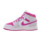 Air Jordan 1 Mid (GS) Big Kids' Shoes Iris Whisper/Fire Pink fd8780-500