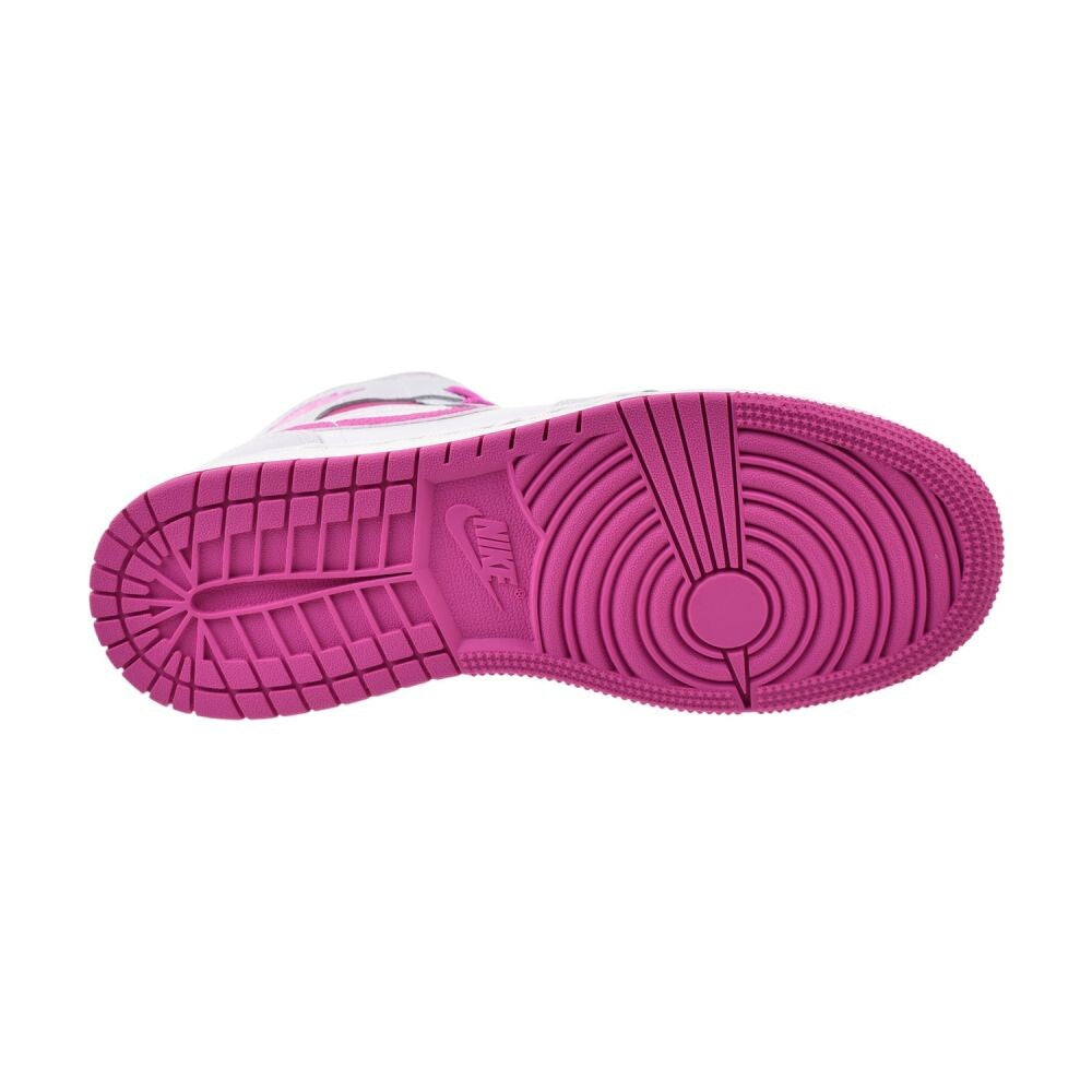 Air Jordan 1 Mid (GS) Big Kids' Shoes Iris Whisper/Fire Pink fd8780-500