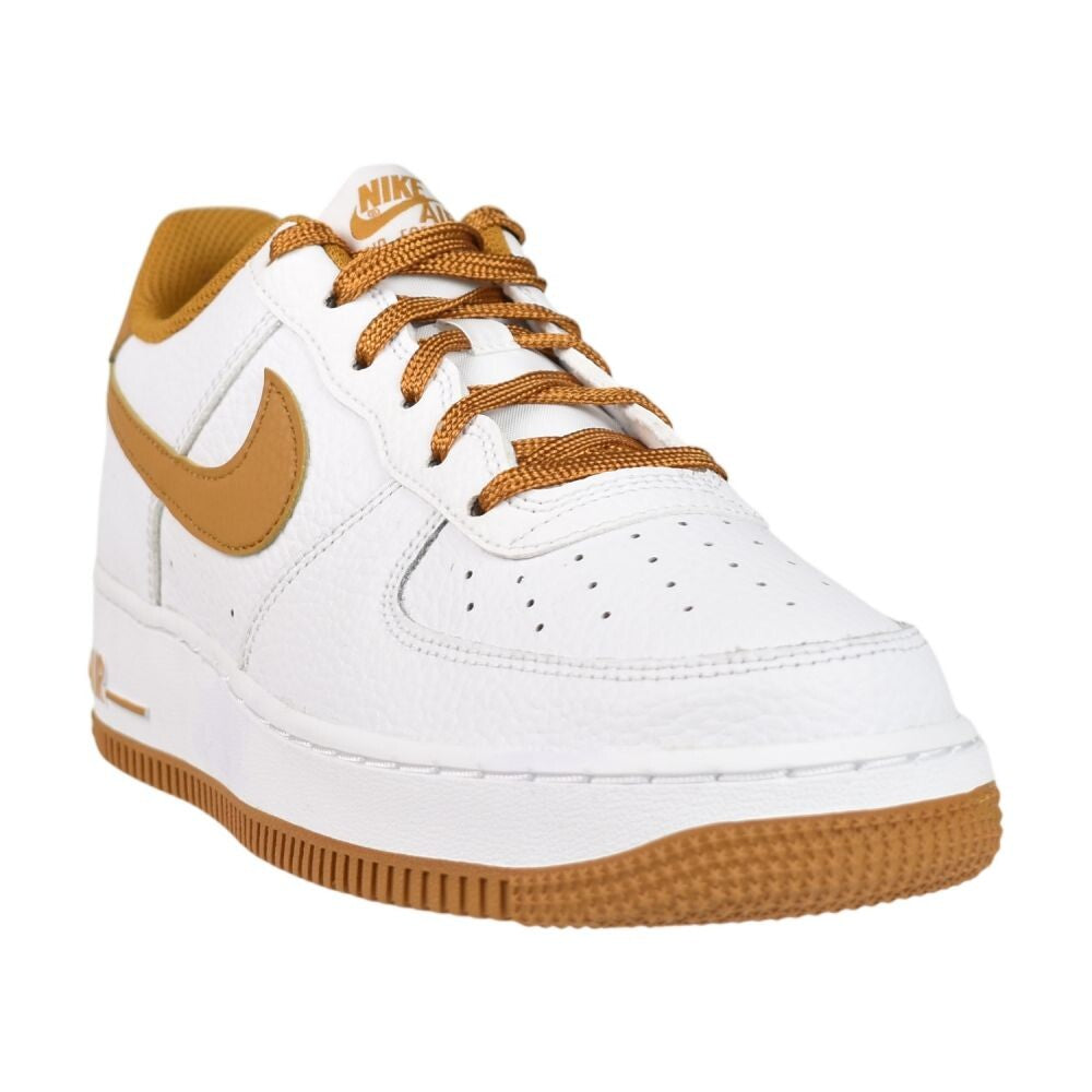 Nike Air Force 1 (GS) Big Kids' Shoes White/Desert Ochre fj0706-100