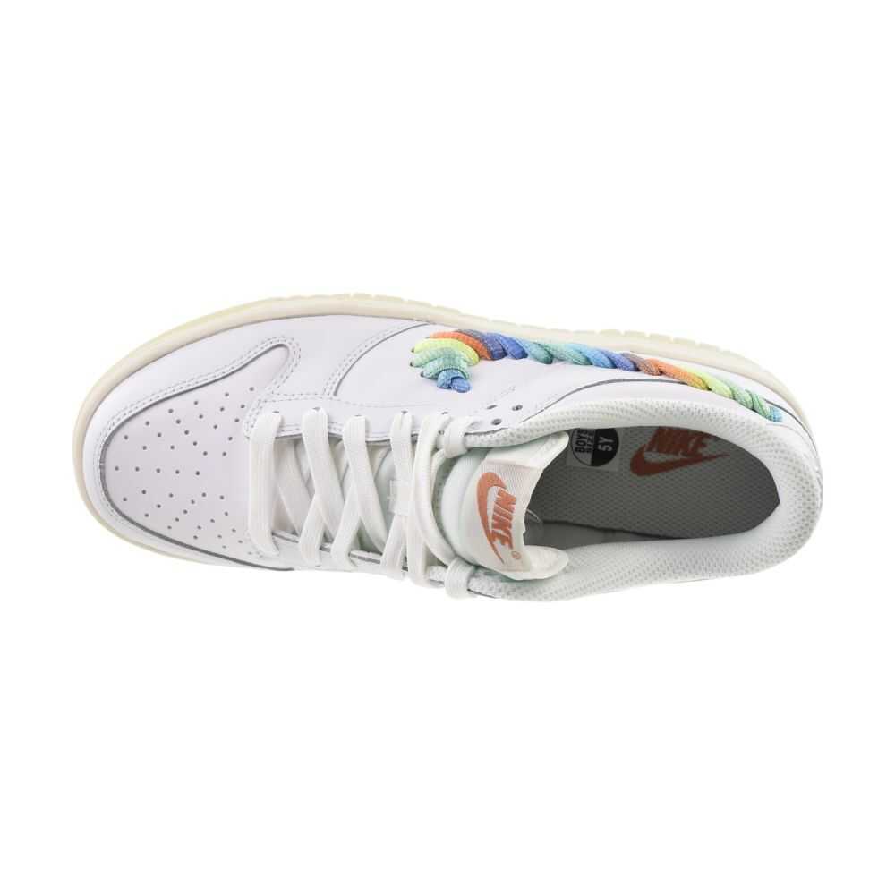 Nike Dunk Low Se (GS) Big Kids' Shoes White/Multi Color fn4861-100