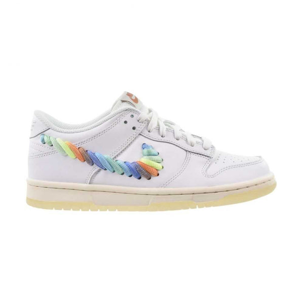 Nike Dunk Low Se (GS) Big Kids' Shoes White/Multi Color fn4861-100
