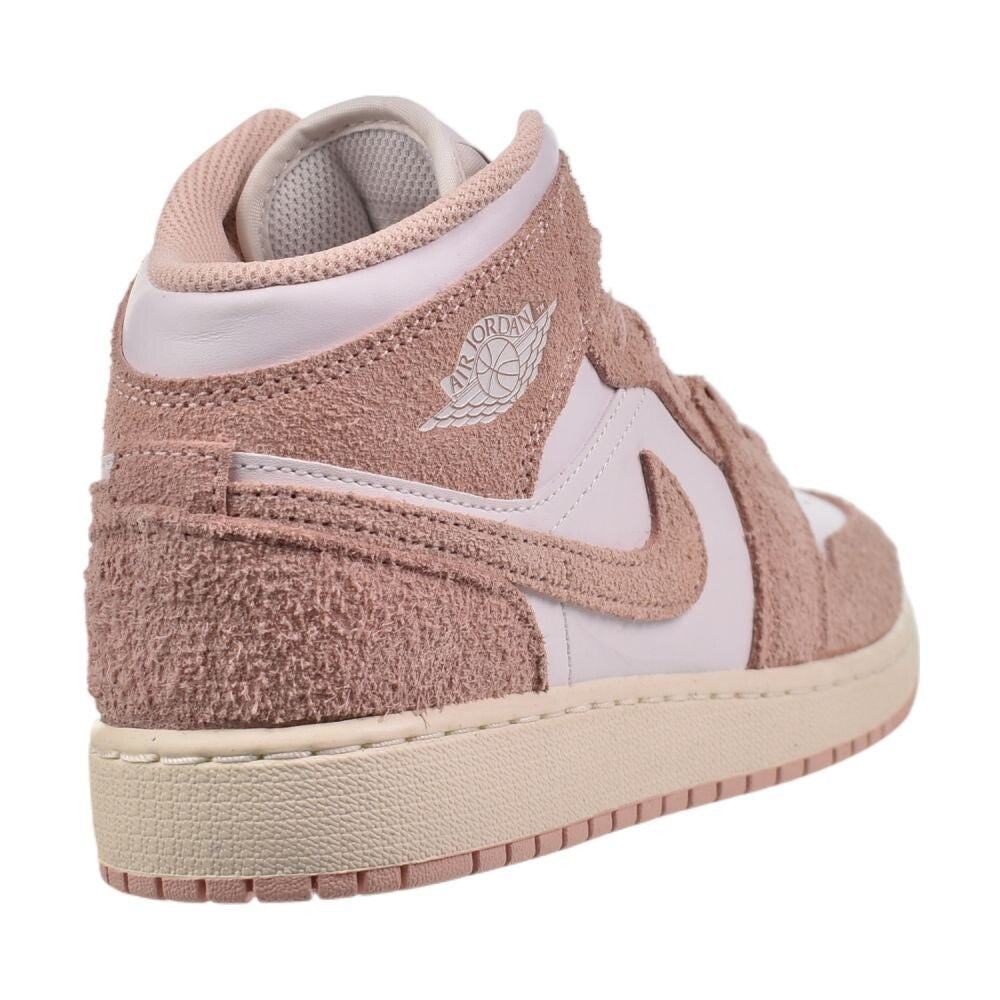 Air Jordan 1 Mid SE (GS) Big Kids' Shoes White/Legend Pink-Sail fn7432-161