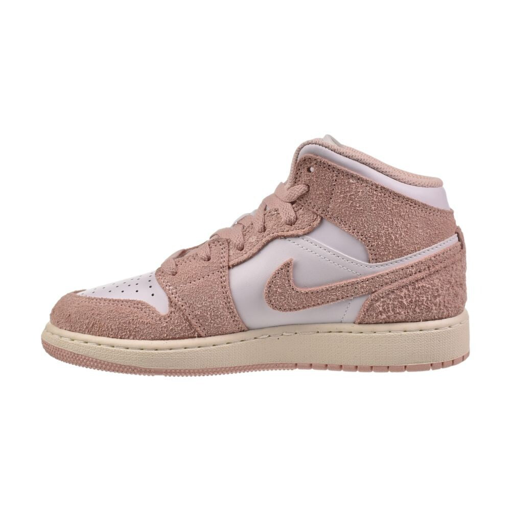 Air Jordan 1 Mid SE (GS) Big Kids' Shoes White/Legend Pink-Sail fn7432-161