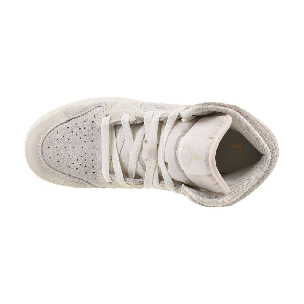 Air Jordan 1 Mid SE Craft (GS) Big Kids' Shoes Pale Ivory/Sail fn7449-100