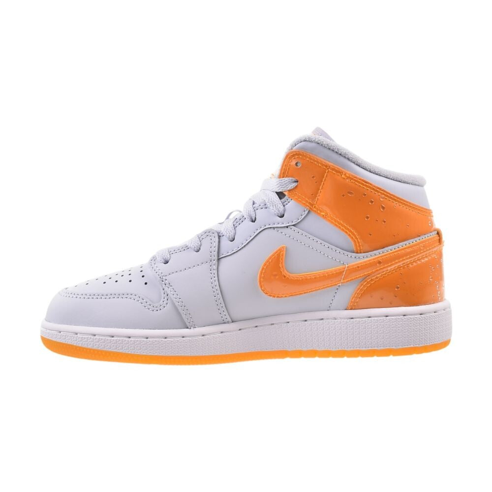 Air Jordan 1 Mid SE "Gatorade Pack" Big Kids' Shoes Grey/Orange fn9053-018