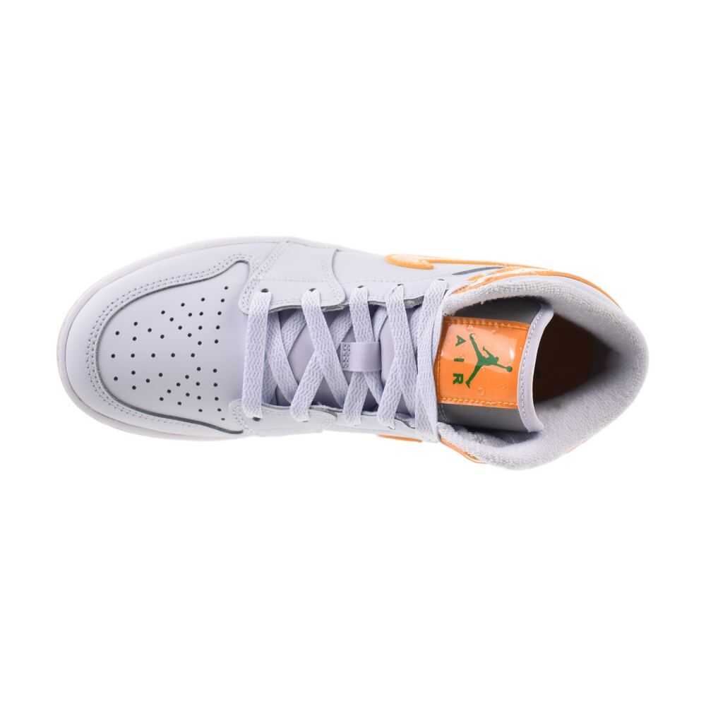 Air Jordan 1 Mid SE "Gatorade Pack" Big Kids' Shoes Grey/Orange fn9053-018