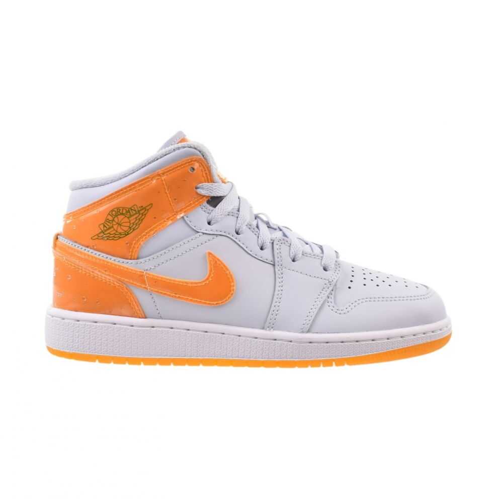 Air Jordan 1 Mid SE "Gatorade Pack" Big Kids' Shoes Grey/Orange fn9053-018