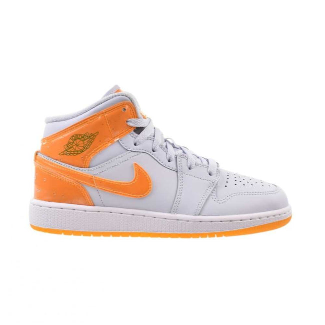 Air Jordan 1 Mid SE "Gatorade Pack" Big Kids' Shoes Grey/Orange fn9053-018