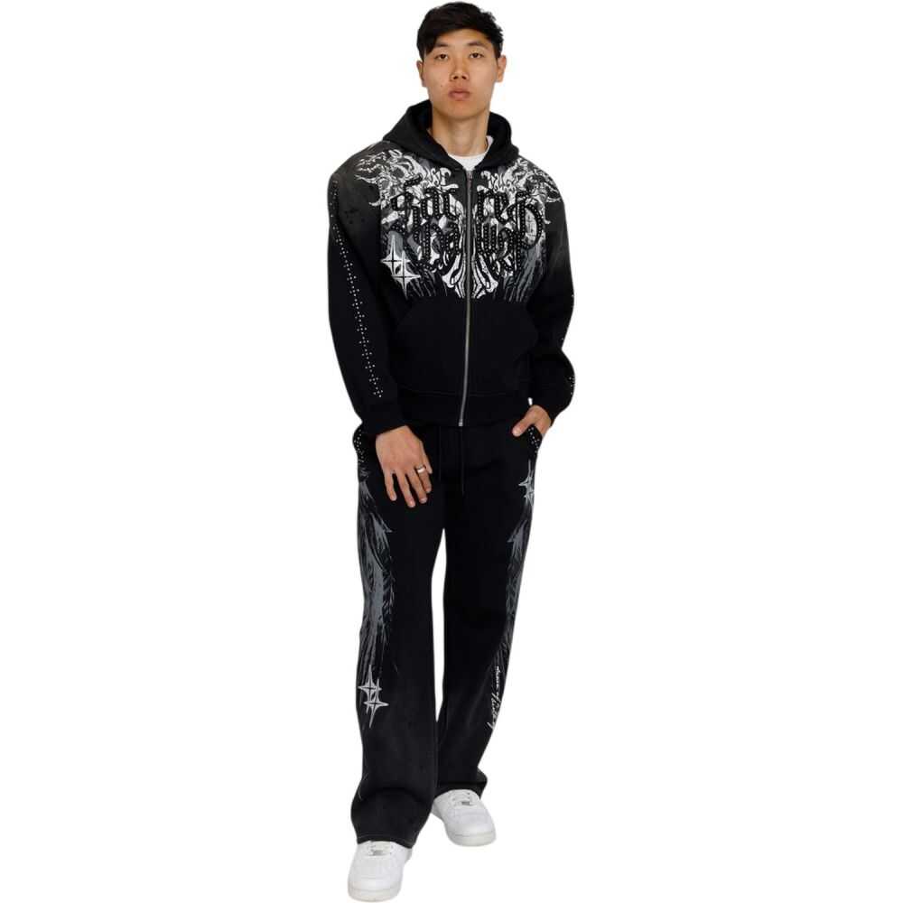 Smoke Rise Sacred Dawn Full Zip Men's Hoodie Black fo26f537-black