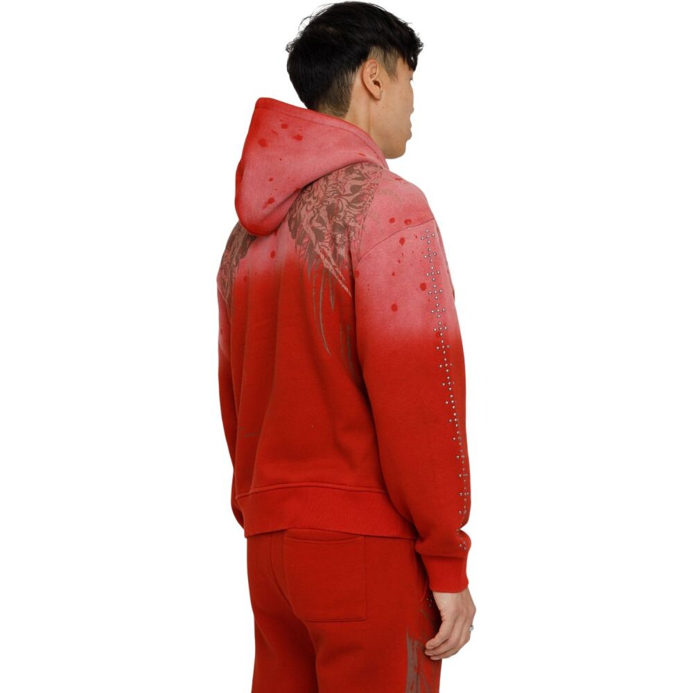 Smoke Rise Sacred Dawn Full Zip Men's Hoodie Cinnabar fo26f537-cinnabar